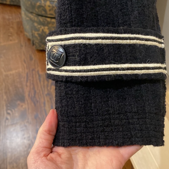 Classic Chanel black/white double-breasted jacket 34 - Picture 5 of 8